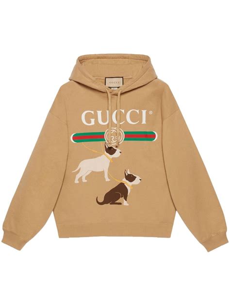 gucci gg-logo hooded cotton sweatshirt|Gucci cropped sweatshirt.